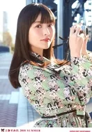 Sumire Matsubara Kamisaka / Upper Body / Costume Yellowish Green / Both Hands Camera Up / Body Facing Right / "2018 SUMMER" / Sumire Matsubara Kamisaka Bromide Set No. 13