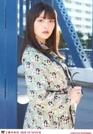 Sumire Uesaka / Above the Knee / Costume Yellow-Green / Both Hands Camera / Body Facing to the Right / 「 2018 Summer 」 / Sumire Uesaka Bromide Set 13 th