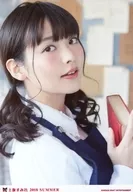 上坂堇/丰胸·服装白·藏青·右手本·身体向右/「2018SUMMER」/上坂堇明信片SET第13弹