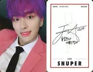 SNUPER/Sebin/服裝粉色・白色・領帶・背麵印刷帶簽名/特典照片卡