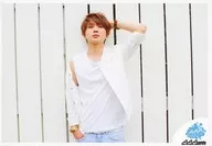 AAA / Takahiro Nishijima / Horizontal Type / Above Knee / White Costume / Denim / Blue / Right Hand Pocket / Back Left Head / 「 AAA PARTY/AAA mobile 」 a-nation' 15 fc Limited Artist Photo
