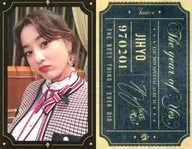 TWICE/ジヒョ/バストアップ・左向き/CD「The year of Yes」封入特典フォトカード