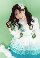Wake Up, Girls! / Kaya Okuno / Whole body, sitting, costume Shiromidori, right hand hair, background green / "Wake Up, Girls! FINAL TOUR - HOME - ~ PARTIII KADODE ~" Bromide PARTIII