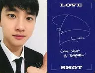 EXO / Dio (D. O.) / Back Blue / Print sign/CD "Repackage Album Love Shot" (SHOT Ver.) incluído cartão de foto especial