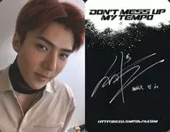 EXO / SEHUN / Black / White / Printed with signature / CDs "DON'T MESS UP MY TEMPO" (ALLEGRO ver.) enclosed special photo card