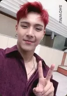 MONSTA X / ショヌ (SHOWNU) / red costume / left hand piece / gray back / black letters / CD "Take. 1 Are You There?" (Ver. III) enclosed special personal photo card