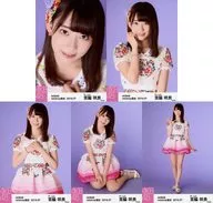 ◇宮脅咲良/AKB48 2016年7月度net shop限定個別生寫真「2016.07」「粉紅色花朵刺繡」服裝5種等身公仔