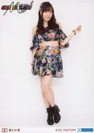 モーニング娘。’18/譜久村聖/全身・衣装黒・花柄・2Lサイズ/「モーニング娘。’18 コンサートツアー秋～GET SET， GO!～」ソロ2L判生写真セットE