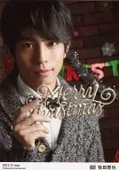 D-BOYS / Tetsuya Makita / Bust Up, Costume Gray, Shirt White, Bow Tie, Right Hand MerryChristmas Ornament, Mouth Closing, 「 2012. X' mas 」 / Official Official photo