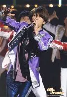 Johnny's West / Takahiro Hamada / Live Photo / Above the Knee / Costume Purple Black Silver / Right Hand Par / Left Hand Microphone / Typhoon N Dreamer