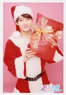 Super Express / Yuki Murata / Above the Knees / Santa Claus Costume / Red and White / Hats / Presents with Both Hands / Mouth Closed / Background pink / "BULLET TRAIN ONEMAN" CHRISTMAS "SHOW 3rd Anniversary Special! ~ Holy Night ~" Official photo Set 7.5