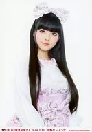 上坂堇/上半身・衣服白色・粉红色・身体向右/2014.2.11中野Sunplaza/「革布总崛起集会」会场限定明信片