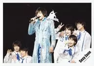 SeXyzone / Ken Nakajima Hito / Live Photo, Above the Knee, Costume Light Blue, Right Hand Microphone, Behind the Jr. / Official Official photo