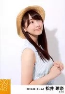 松井玲奈/上半身・体右向き/「2015.08」「夏服」個別生写真