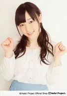 Morning Musume / Mizuki Fukumura / Upper Body / Clothes : White Water Color / Both Hands : Goo / Tilted Neck / Official Official photo