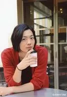 Ryo Ryusei / Upper Body / Costume Red / Black / Drink Right Hand / Mouth Closed / Table / Official photo Set ver. 3