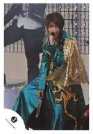 B.A. D. / Junta Naka / Live Photo, Whole Body, Costume Green, Gold, Bent Right Foot, Left Hand Microphone / Official Official photo