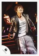 B. A. D. / Junta Nakama / Live Photo, Knee Top, Clothing Black, White, Hand behind, Left Hand Microphone, Opening Mouth / Official photo oficial