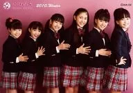 Sakura Gakuin / Gathering (6 persons) / Horizontal / Knee-up / Black / Red / Uniform / Right / Pink / 2010. Winter / Official Official photo