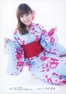 Aika Ota / Kneecap / Sitting / Yukata / 「 HKT48 Rino Sashihara Performance 」 Random Official photo (white belt)