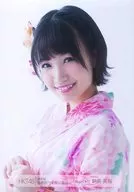 朝長美櫻/豐胸·身體向左·浴衣/「HKT48指原莉乃座長公演」隨機生寫真(白帶)