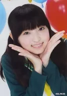 Wake Up， Girls!/田中美海/バストアップ・衣装白・緑・黄色・両手頬・背景風船・白/Wake Up Girls! Bromide Collection -vol.2-