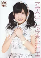 Megu Taniguchi / Upper Body / Costume White Pink / Flower Pattern / AKB48 CAFE & SHOP Limited A4 Size Official photo Poster No. 68