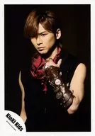 KinKi Kids / Koichi Domoto / Upper Body / Costume Black Red / Left Hand Stole / Lower Left Eye / Background Black / Official Official photo