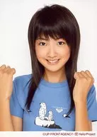 Berryz Kobo / Yurina Kumai / Bust Up / T-Shirt : Blue / White / Both Hands : Rock / 2L Size / Official Official photo