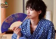 D-BOYS / Hiroki Suzuki / Horizontal, Bust Up, Yukata Blue, White, Right Hand Fan, WE SHOP 2013 Summer / Summer Holiday Campaign Bonus