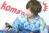 Koma'n / horizontal type, bust up, right hand alarm clock, pajamas blue / back side "Pastel Penguin" / CD "Take Back Today!" first production bonus trading card