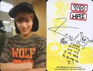EXO-K/カイ(KAI)/私服Ver./裏面印刷サイン入り/「Vol.1 XOXO Repackage(リパッケージ) GROWL 」(kiss ver.)【中国盤】特典フォトカード