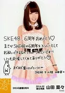 山田菜菜/附留言/SKE48劇場6周年紀念生寫真