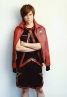 Daisuke Watanabe / Above the Knees, Costume Red, Black, Uniform Jersey, Arm Band, Background White / Special Bonus Official photo for Fan Club Limited to Fan Appreciation Talk Live Venue