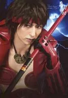 Yu Yoshioka (Sanada Yukimura) / Upper Body / Costume Red / Left Hand Raised / Eye Level Left / Stage 「 Sengoku BASARA Samurai Heroes Utage Ni 」 Kyoo Tanjo x Mabuchi no Utage 」 Official Official photo