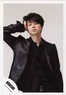 Arashi / Matsujun / Upper Body / Costume Black / Right Hand Head / Under Eyes / Background White / Official Official photo