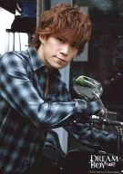 Kis-My-Ft2 / Kento Senga / Upper Body Costume Gray / Check Pattern / Right Facing / Bike / DREAM BOYS 2012