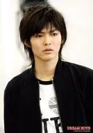 Hey! Say! JUMP / Hirota Yabu / Upper Body / Costume Black / White / Eye Line Right / Logo "DREAM BOYS" / Official Official photo