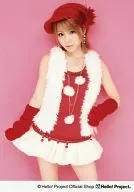 Morning Musume. / Reina Tanaka / Above-the-knee ・ Costume red ・ White ・ Background pink ・ Left hand hip / Official Official photo