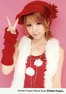 Morning Musume. / Reina Tanaka / Upper body, costume red, white, background pink, right hand piece / Official Official photo