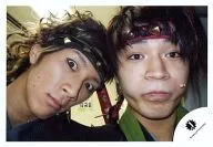 Takahiro Hamada, Tomohiro Kamiyama / Horizontal, cara arriba, vestido verde, Hachimaki, cuello inclinado, fondo blanco / Official photo oficial