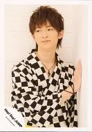 Hey! Say! JUMP / Yuri Chinen / Bust up / Yukata black / white / right hand wall / eye view left / background white / Official Official photo