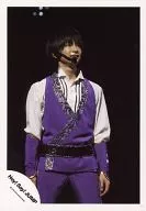 Hey! Say! JUMP / Yuri Chinen / Live Photo / Above the Knee / Costume Purple / White / Right above the eye / Background black / Official Official photo