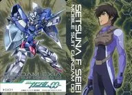 001 [Double O-Rea Card] : Gundam Ek Shea / Setsuna F. Seiei (Background : Gold)