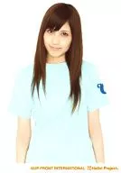 ° C-ute / Erika Umeda / Upper body / Shirt light blue / Background white / Official Official photo