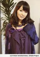 Berryz Kobo / Risako Sugaya / Upper Body / Costume Purple / Left Hand Breast / Background White / Plant / Official Official photo