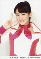 Berryz Kobo / Risako Sugaya / Upper Body / Costume White Pink / Right Hand Piece / Background White / Official Official photo