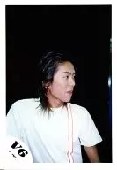 V6 / Takeshi Morita / Upper Body / Costume White / Orange Line / Eye View Right / Background Black / Official Official photo