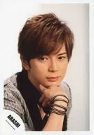 Arashi / Matsujun / Bust-up / Stripe Pattern Costume Black / Grey / Right Hand Chin / Official Official photo