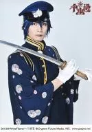 Kazuki Kato (Blue Otomi To) / Upper body / Costume / Blue / Both hands sword / Hat / Character Actor Shot / 『 Niconico Musical 』 10 th round 『 Thousand Cherry Trees 』